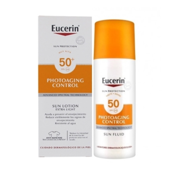 Eucerin protector solar Photoaging Control fluido Spf50+.- 50 mililitros.