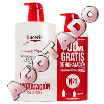 Eucerin Locion Hidratante Ultraligera Family Pack 1000 ml+400 ml de Regalo.