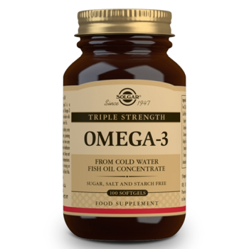 Solgar Omega-3 Triple Concentracion |Aceite Concentrado de Pescado Aporta EPA y DHA|.-100 Cáspulas Blandas