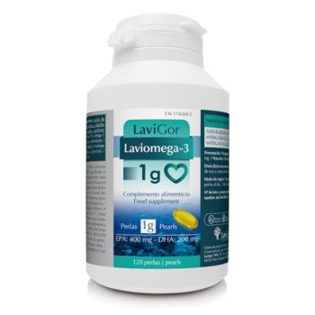 Lavigor Laviomega3 |Omega 3 EPA 400 mg, DHA 200 mg|, 1000 mg.- 120 perlas