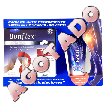Bonflex colageno, 180 Comprimidos + GRATIS Bonflex Gel 100 ml.